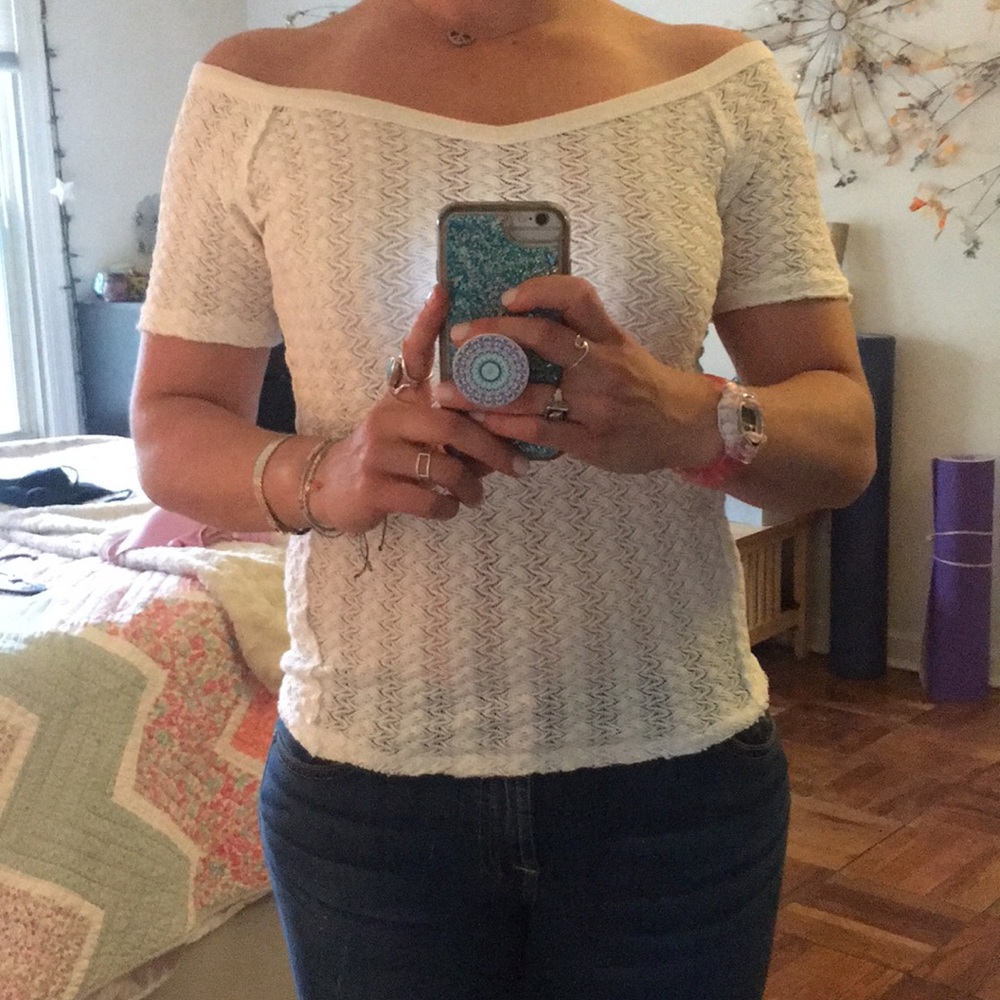 Off the shoulders White Free People shirt